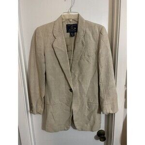 The Limited Collection Women's Beige Linen Blend Blazer Size XS